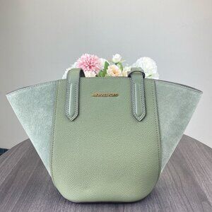 Michael Kors 35F1GPAT1S Portia Small Leather Tote in Army Green